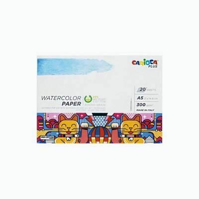 BLOC DE PAPEL PARA ACUARELAS A5 20 HOJAS 300GR 45224 CARIOCA