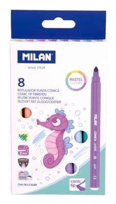 Rotulador Milan C/8 pastel 0612308P