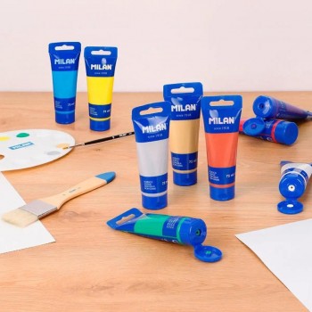 Pintura acrilica Milan plata 75ml 101791