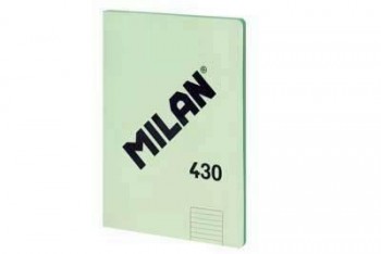 Libreta encolada, papel pautado, 48 hojas A4, serie 1918, verde 57242G48GR Milan