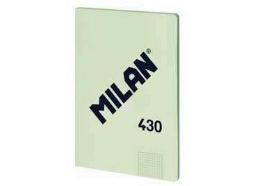 Libreta Milan 57243G48GR A4 48 hojas 95 gramos 5x5 verde serie 430