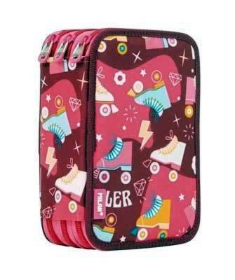 Plumier 3 pisos con contenido serie especial Roller, rosa 081364RL Milan