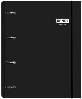 Carpeblock Enri 400185162 A4 4 anillas 35 milimetros Negro 100 hojas 80 gramos