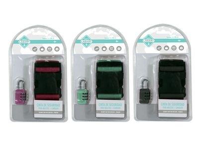 SET 2  UND VIAJE CINTA MALETAS Y CANDADO 332535