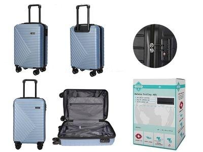 MALETA TROLLEY ABS 20'' AZUL METALIZADO 332540
