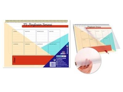 PLANIFICADOR SEMANAL PP CON ESPIRAL 29X21 CM 332684
