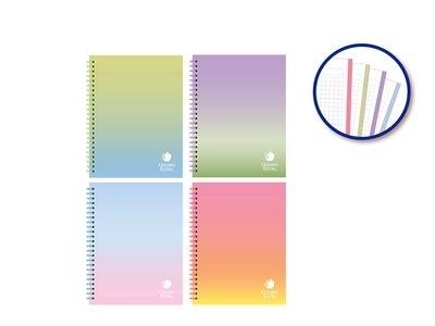 CUADERNO PP A6 RAINBOW SOFT RING 80H. 332648