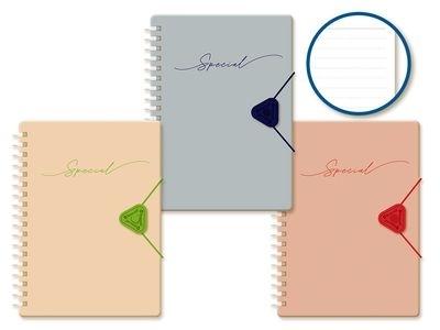 CUADERNO A5 TAPA PP PASTEL CIERRE GOMA 332504