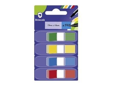 BANDERITAS SEPARADORAS BISMARK C/DISPENSADOR COLORES BASICOS 332241