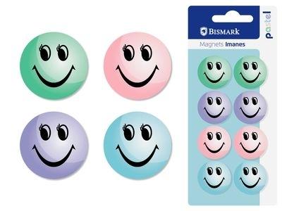 SET 8 IMANES CARITAS COLORES PASTEL 332326