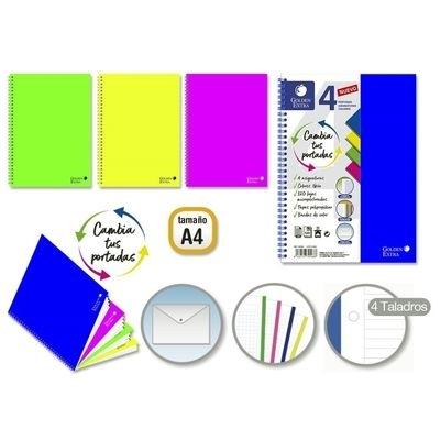 BLOCK GOLDEN 4 TAPAS PP A4 120H NEON 330568