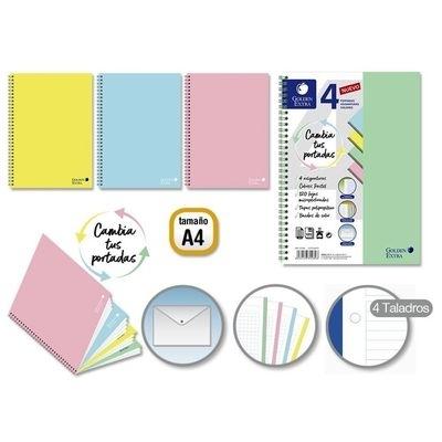 BLOCK GOLDEN 4 TAPAS PP A4 120H PASTEL 331280
