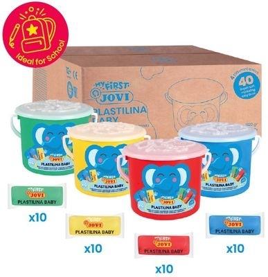 MY FIRST PLASTILINA Baby Bucket escolar 40UDS. 38g 371/40 JOVI
