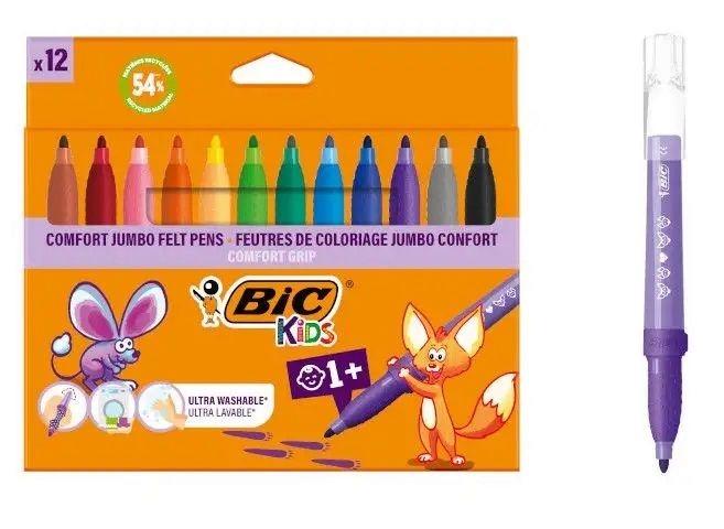 Rotulador Bic Kids C/12 Comfort Jumbo 517250