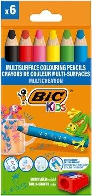 Lapiz Bic Multisurface 515220 caja 6 unidades colores surtidos