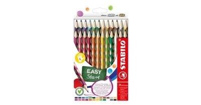 Lápiz Stabilo Easycolors C/24 uds. zurdos + sacapuntas std. 331/24