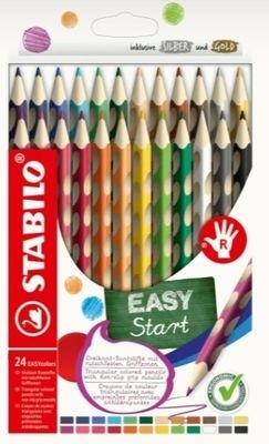 Lápiz Stabilo Easycolors C/24 uds. diestros + sacapuntas 332/24