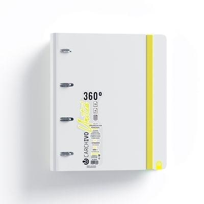 Carpebloc Carchivo 12487407 A4 4 anillas 35mm 100H 90G 5x5 United Neon Gris