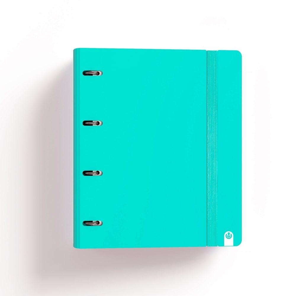 Carpebloc Carchivo 12467417 A4 4 anillas 35mm 100H 90G 5x5 Soft Pastel Menta