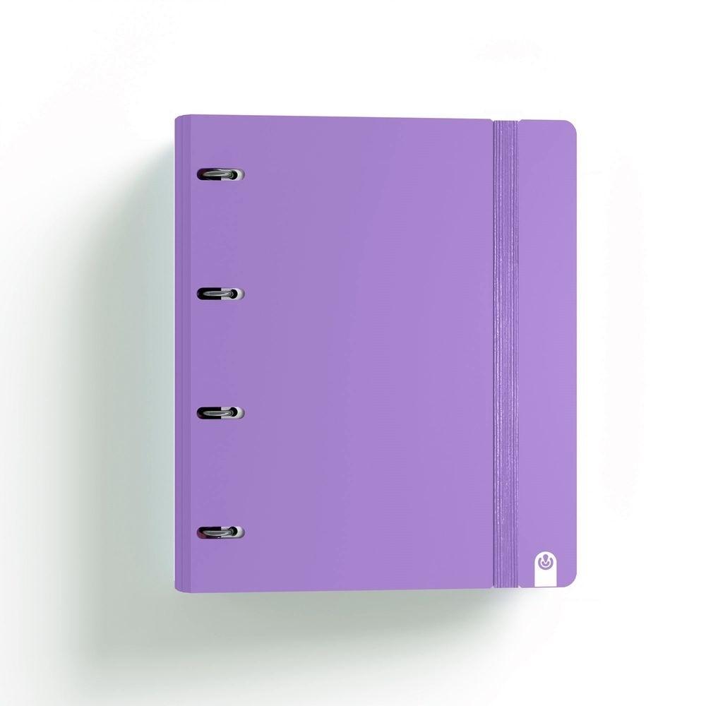 Carpebloc Carchivo 12467414 A4 4 anillas 35mm 100H 90G 5x5 Soft Pastel Malva