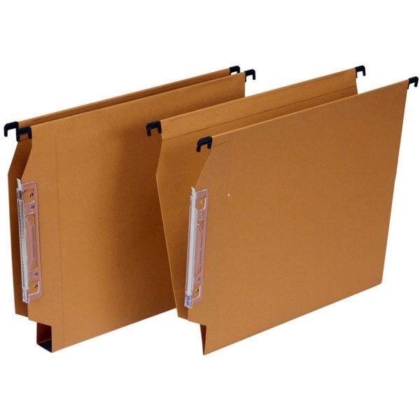 Carpeta colgante 00010549 kraft Folio c/50 visor lateral Grafoplas