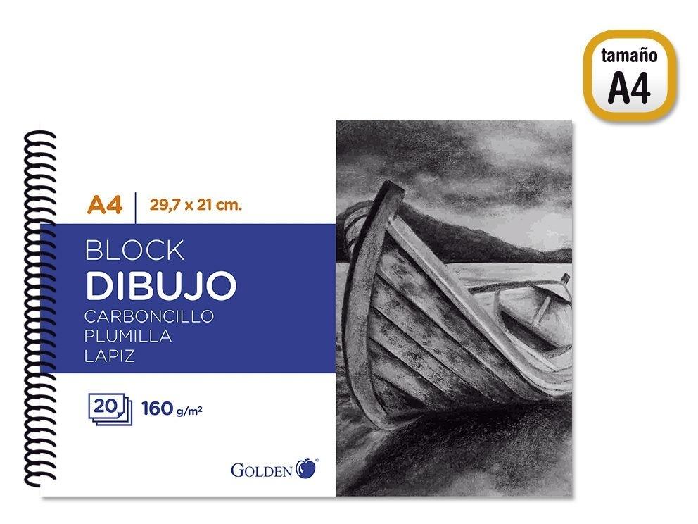 GOLDEN CUADERNO DE DIBUJO A4.160 GRM.30 H.LISO 324278