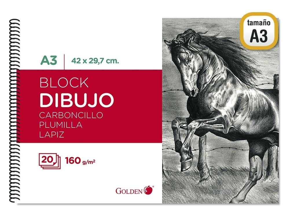 GOLDEN CUADERNO DE DIBUJO A3.160 GRM.30 H. LISO 324279