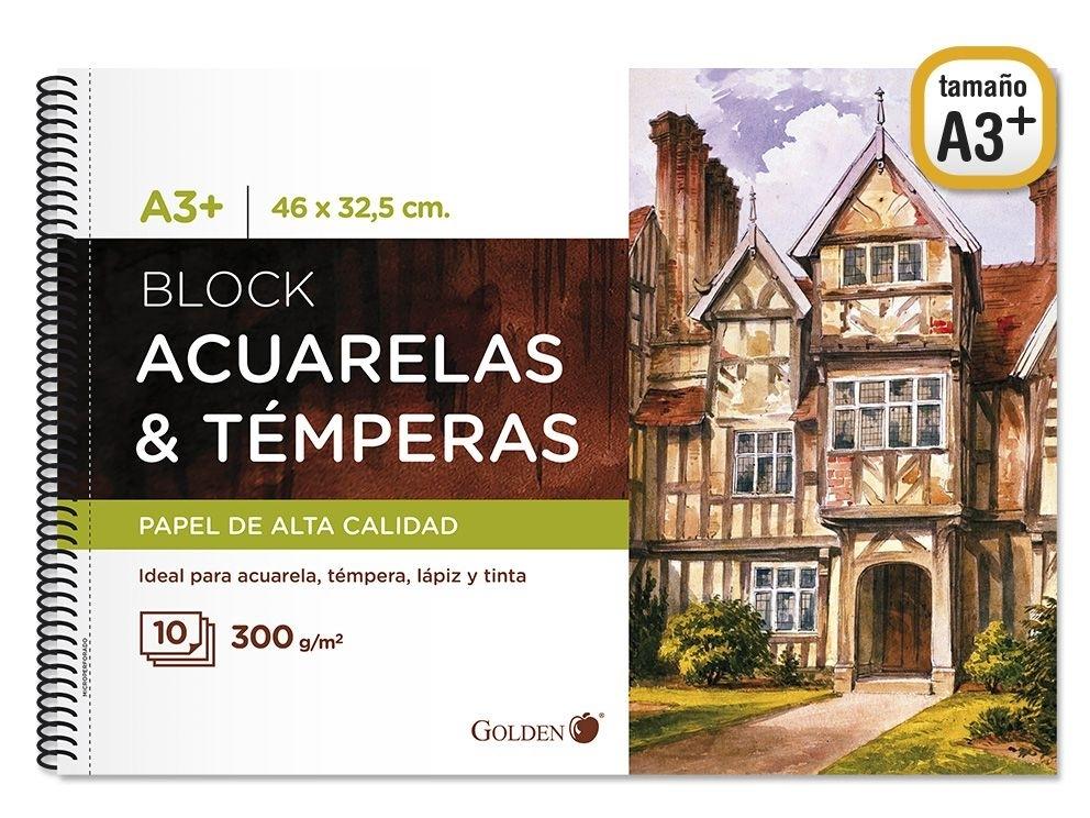GOLDEN CUADERNO DE DIBUJO A3+. 10 HJ.300GRMS 331268
