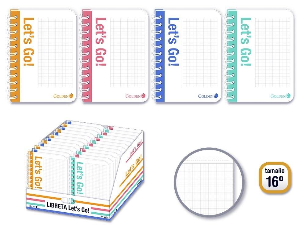 LIBRETA ESPIRAL LET'S GO! 16º 80 HOJAS, 60 GRS.4X4 331466