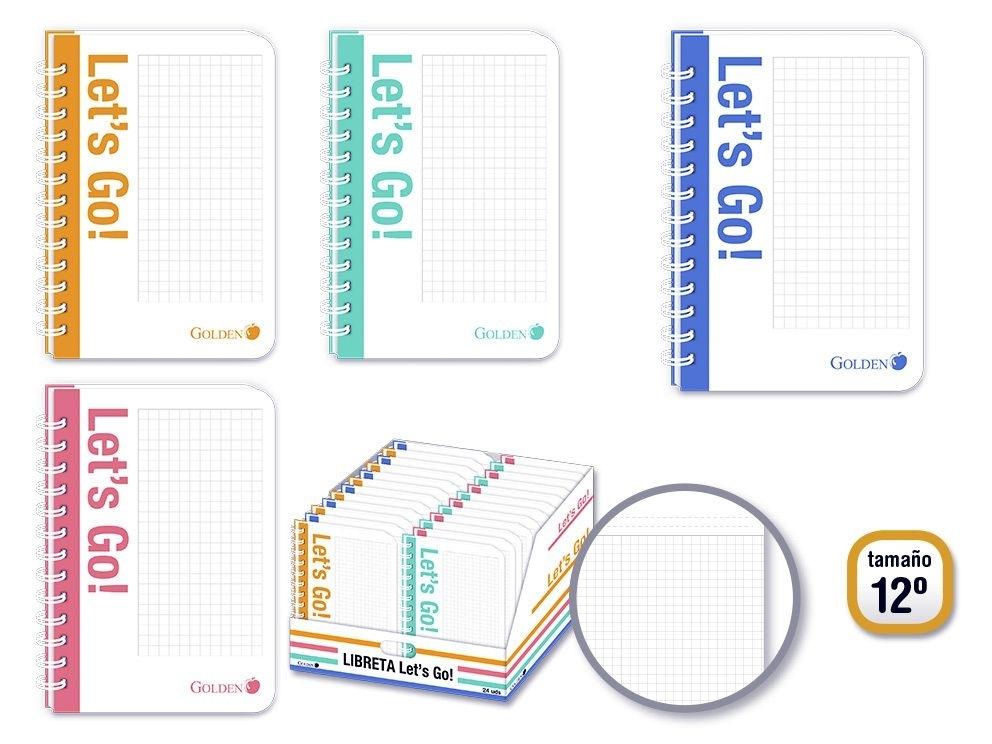 LIBRETA ESPIRAL LET'S GO! 12º 80 HOJAS, 60 GRS.4X4 331465