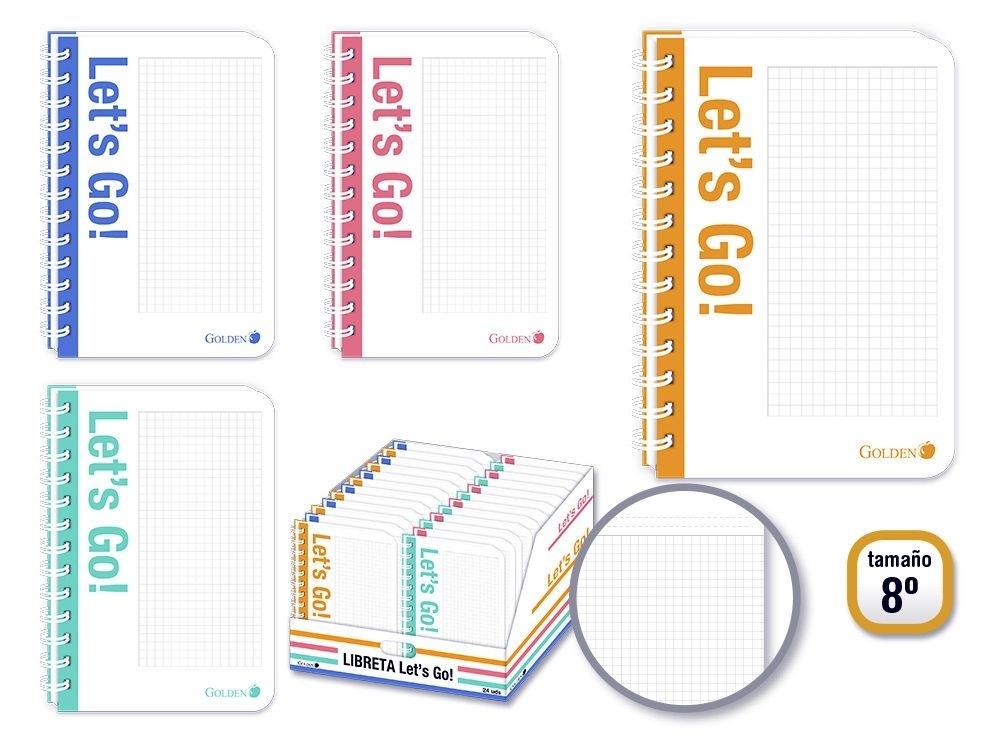 LIBRETA ESPIRAL LET'S GO! 8º 80 HOJAS, 60 GRS. 4X4 331464