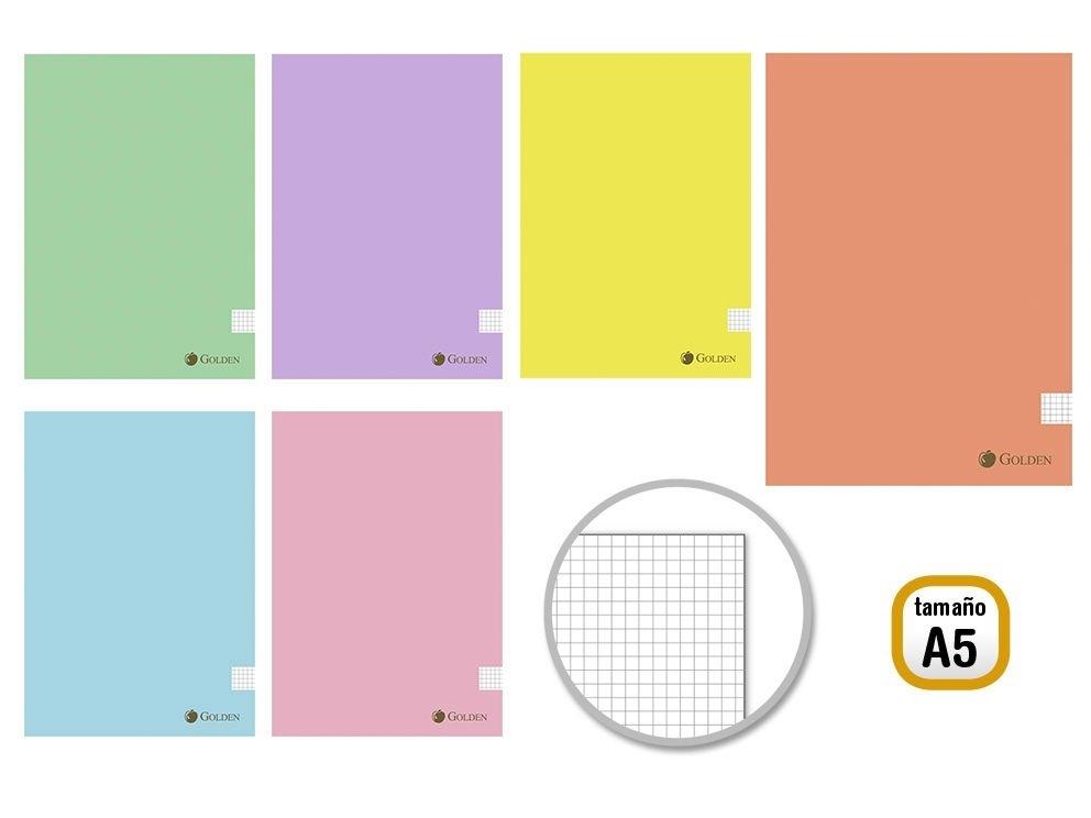 LIBRETA GRAPADA PASTEL A5 48 H. 90 GRS. CUADRICULA 330311