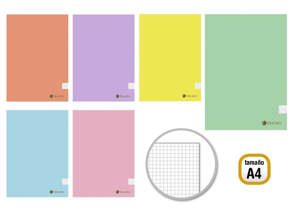 LIBRETA GRAPADA PASTEL A4 48 H. 90 GRS. CUADRICULA 330310