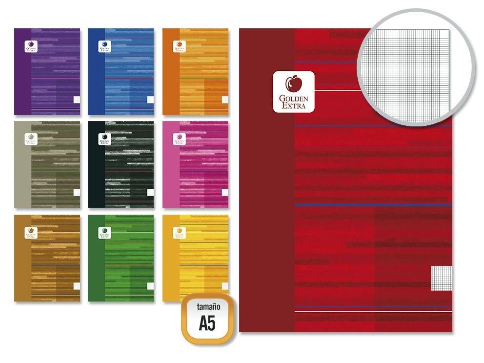 GOLDEN LIBRETA A5, 90 GRM. 48 HOJAS MILIMETRAD 324800
