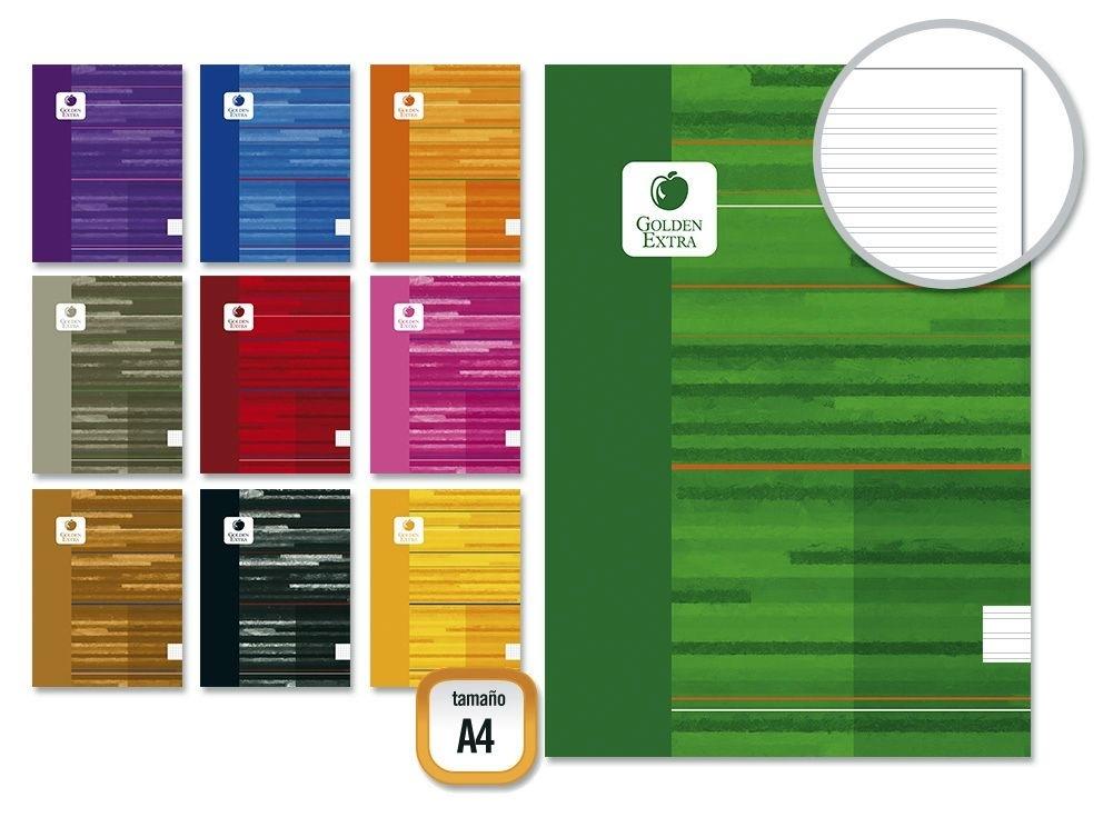 GOLDEN LIBRETA A4, 90 GRM. 48 HOJAS PAUTADO 3.5 326040