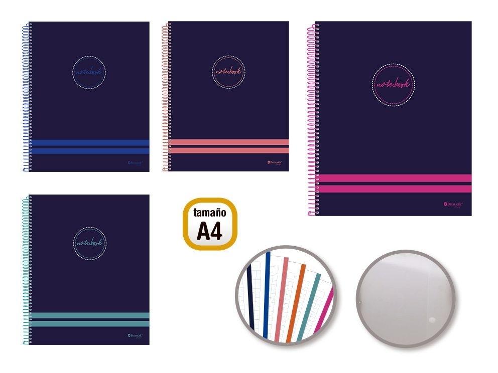MARINE CUADERNO A4, 120 HOJAS C/ SOBRE PP BISMARK 330530
