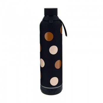 Botella Térmica con altavoz 600 ml Black Dots BTA60132 Lovely