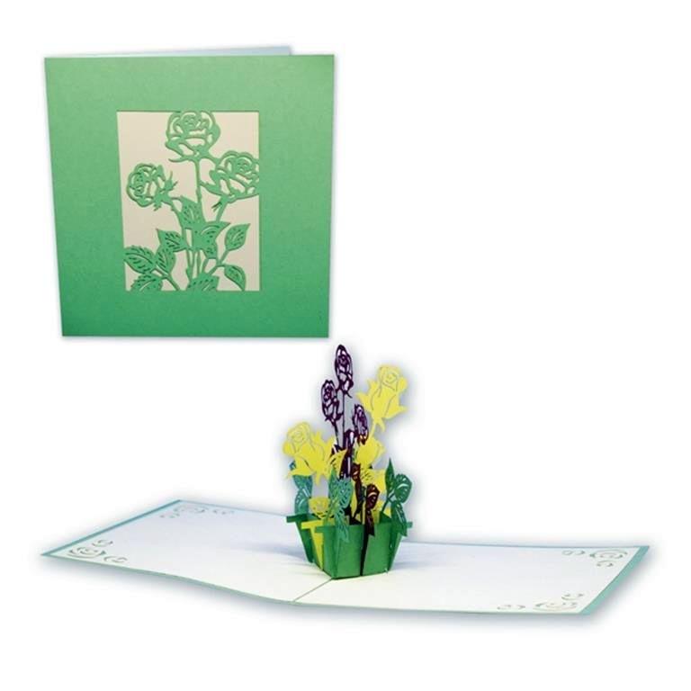 POSTAL 3D ORIGAMI RAMO DE ROSAS 44631 ARGUVAL