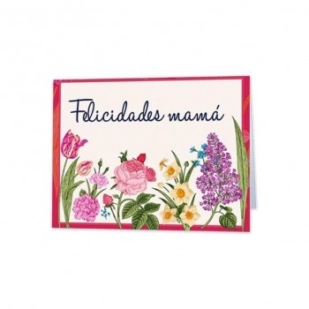 MINI CARD -FELICIDADES MAMÁ- FLORES 40983 ARGUVAL