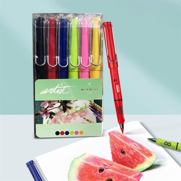 Estuche 6 lapices infinitos color AB-0208 Roymart