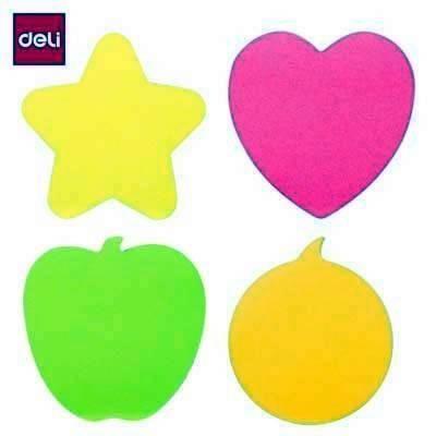 Taco de notas Deli EA03202 76X76 formas surtidas 20H. Neon