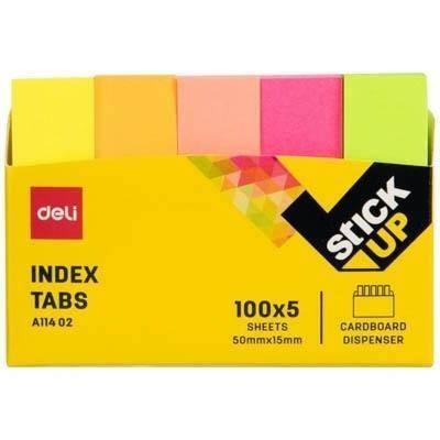 Banderitas Deli EA11402 5 colores 25H. Neon 50x12mm