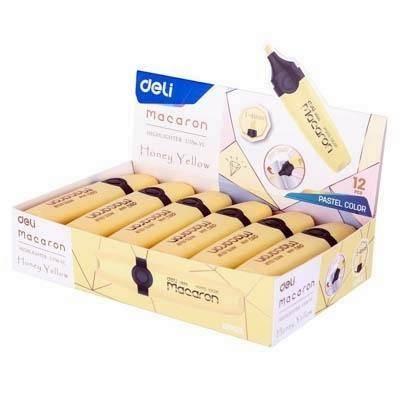 Rotulador Fluorescente Deli EU356-YL Amarillo pastel