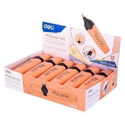 Rotulador Fluorescente Deli EU356-OR Naranja pastel