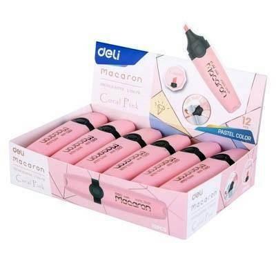 Rotulador Fluorescente Deli EU356-PK Rosa pastel