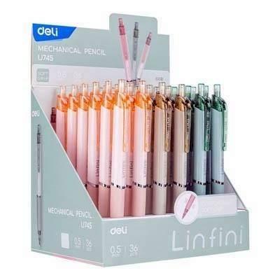 Portaminas Deli EU745 0,5mm colores surtidos Grip cuerpo plastico