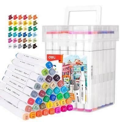 Rotulador Deli Caja 36 unidades doble Color Emotion E70801-36 punta redonda y punta biselada