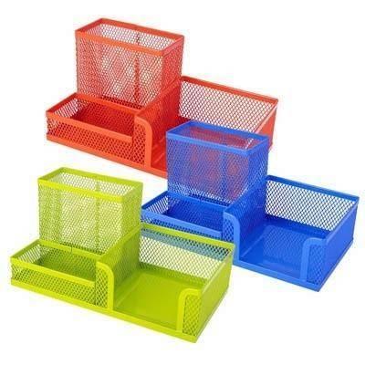 Organizador sobremesa Deli rejilla metalico E9154 colores surtidos