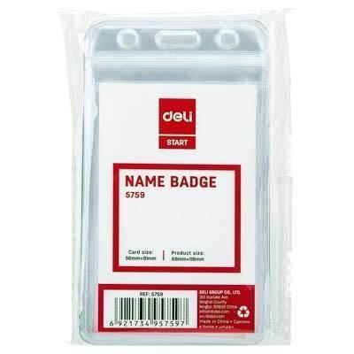 Portacarnet Deli identificador + cordon p/10 E5759 56x91