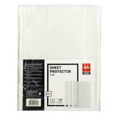Funda Deli EF20202 A4 PP C/100 Cristal 60 micras